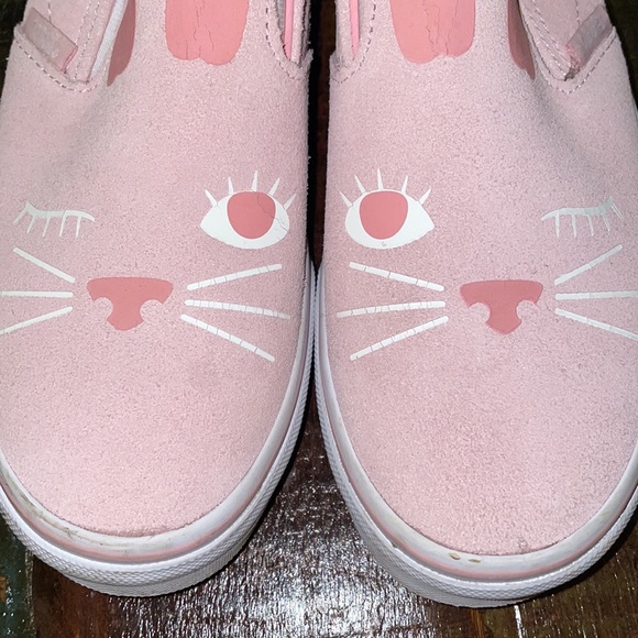 ✨✨HOST PICK✨✨ Light Pink VANS in size US kids 4 Pink bunny - Picture 4 of 9